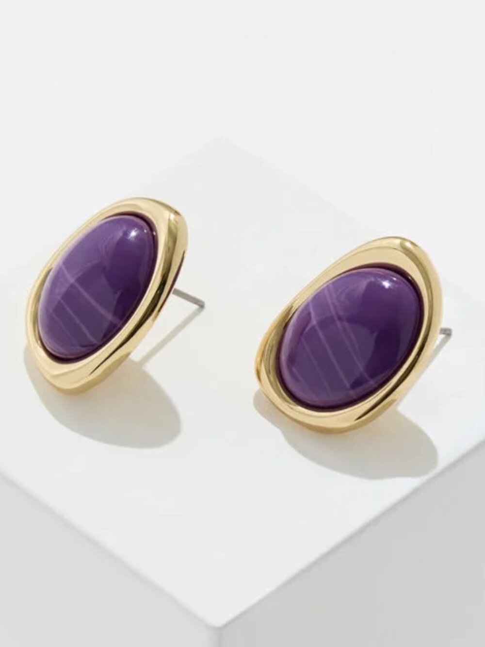 Talbots Sheryl Purple Stud Earrings